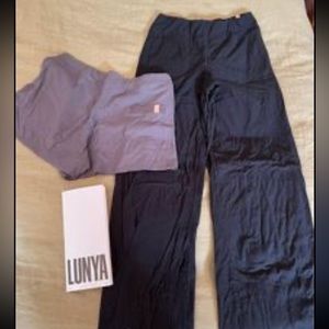 Lunya Brand New Cool Short And Wide Leg Lounge Pant, Size S / XS